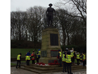 Year 5 pupils from Moorhouse Primary School carrying out condition survey at Milnrow war memorial, Rochdale © Moorhouse Primary School, 2019